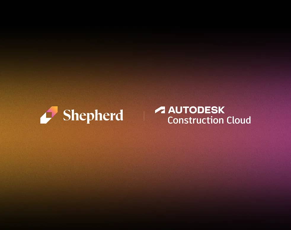 Shepherd and Autodesk Construction Cloud partnership announcement.